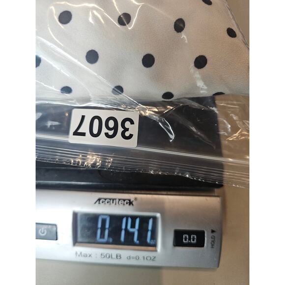 Black Label by Evan Picone Black & White Polka Dot Sleeveless Midi Dress 16 3607 - Picture 7 of 7